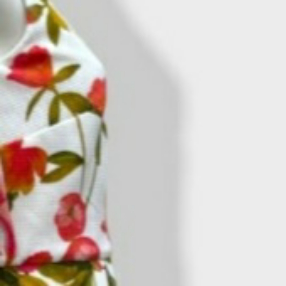 Karl Lagerfeld Paris Knee Length White Floral Sleeveless Dress size 4 - Picture 6 of 15